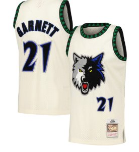 Men Minnesota Timberwolves #21 Garnett white NBA 2025 jersey